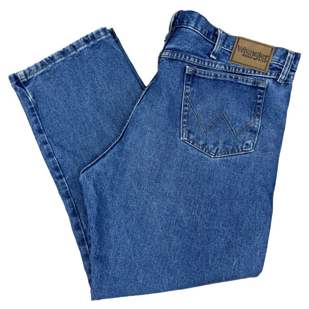 Wrangler Jeans Men's 40X29 Blue Denim Medium Wash Rugged Wear Embroidered W - Picture 1 of 12